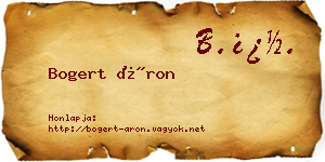 Bogert Áron névjegykártya